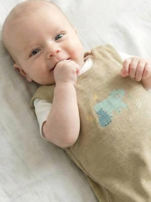 Mouwloze trappelzak nijlpaard BAYOU groen