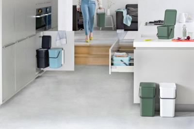 Brabantia Sort & Go afvalemmer 3 liter jade green Brabantia Sort & Go afvalemmer 3 liter jade green