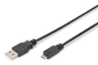 USB-kabel - USB (M) naar micro-USB type B (M) - USB 2.0 - 1 m - zwart (pak van 10) - thumbnail