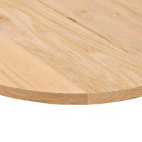 Tafelblad 100x50x2 cm ovaal massief eikenhout - thumbnail