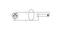 Cordial EM 10 MP XLR Verbindingskabel [1x XLR-stekker 3-polig - 1x Jackplug male 6,3 mm (mono)] Zwart - thumbnail