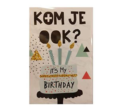 Uitnodiging cake 13.5x9cm