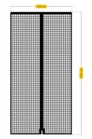 Muskietennet Schellenberg Deuren Magnetisch Glasvezel Antraciet (120 x 240 cm) - thumbnail