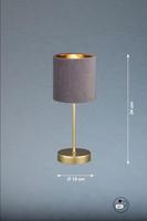 Fischer & Honsel NachtkastlampjeAura grijs velvet - 50494 - thumbnail