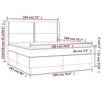Boxspring met matras kunstleer zwart 180x200 cm - thumbnail