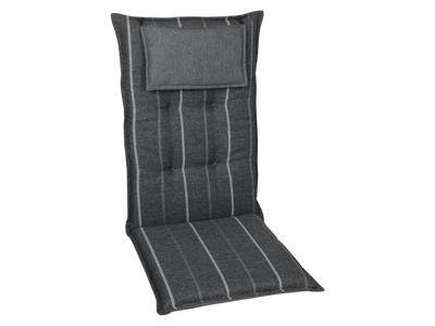 GO-DE Textil Tuinkussen (Stoelkussens voor stoelen met een lange rugleuning, Antraciet) GO-DE Textil Tuinkussen (Stoelkussens voor stoelen met een lange rugleuning, Antraciet)