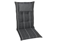GO-DE Textil Tuinkussen (Stoelkussens voor stoelen met een lange rugleuning, Antraciet) - thumbnail