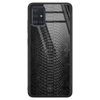 Samsung Galaxy A51 glazen hardcase - Black snake - thumbnail