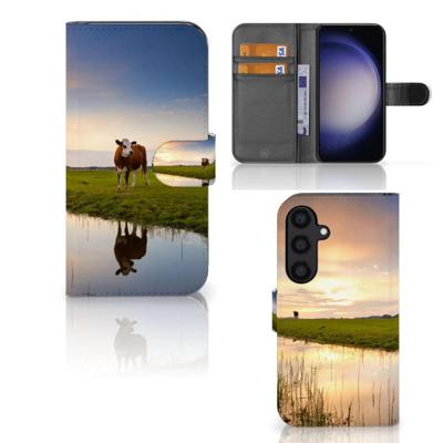Samsung Galaxy S24 | Telefoonhoesje | Met pasjeshouder | Koe