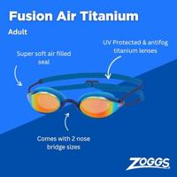 Zwembril Zoggs Fusion Air Titanium Blauw Één maat - thumbnail