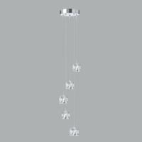 Searchlight Vide hanglampIce Cube 5x5w - 3000K - 18cm metaalgrijs - 6775-5-LED - thumbnail