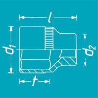 HAZET dopsleutel hexagon insert 13mm 1/2 z 900-13 - thumbnail