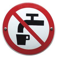 Emaille bord Geen drinkwater - thumbnail