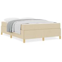 Boxspring bed met matras Crème en Wit 140 x 200 cm Stof - thumbnail
