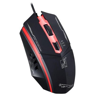 Chasing Leopard 199 USB 1600DPI drie-snelheid Instelbare LED-achtergrondverlichting Wired optische gaming muis lengte: 1.3 m (zwart)