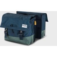 UrbanProof Urban proof 40l dubbele fietstas - blauw/groen - thumbnail