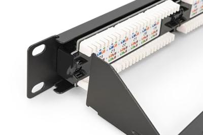 Digitus DIGITUS - CAT 6, Klasse E Patch Panel, ungeschirmt Patchpaneel 483 mm (19) CAT 6A Zwart Ingericht Digitus DIGITUS - CAT 6, Klasse E Patch Panel, ungeschirmt Patchpaneel 483 mm (19) CAT 6A Zwart Ingericht