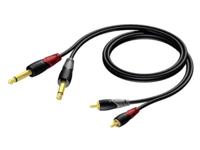 Procab CLA631/3 verloopkabel 2x Jack naar 2x RCA 3m - thumbnail