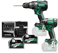 Hikoki kc18dcwbz | combipack | dv18dc accuklopboor + wh18dc accu slagschroevendraaier | 18v | 2 x 5.0ah + lader | in hsc iii - kc18dcwbz - thumbnail