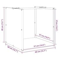 Brandhoutrek 40x40x40 cm weervast staal - thumbnail