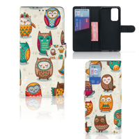 OnePlus 9 Pro | Telefoonhoesje | Met pasjeshouder | Vrolijke Uilen - thumbnail
