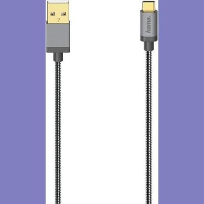 Hama USB-C-kabel USB 2.0 480 Mbit/s Metaal 0,75 M