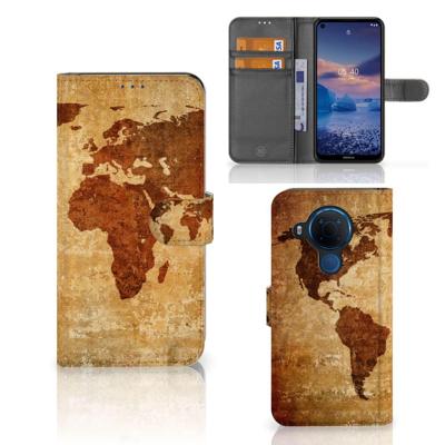 Nokia 5.4 | Flip Cover | Wereldkaart