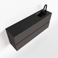 MONDIAZ ADA 120cm toiletmeubel dark grey. LEX wastafel urban rechts 1 kraangat - thumbnail