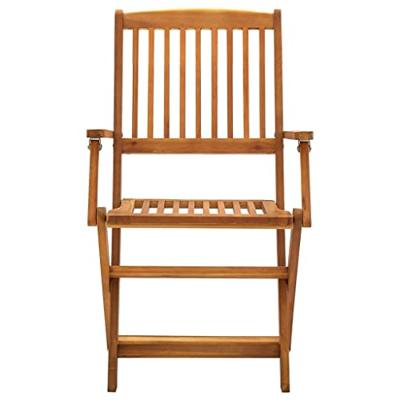 Tuinstoelen inklapbaar 2 st massief acaciahout - thumbnail