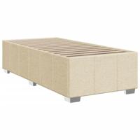 Boxspring met matras stof crèmekleurig 90x200 cm - thumbnail