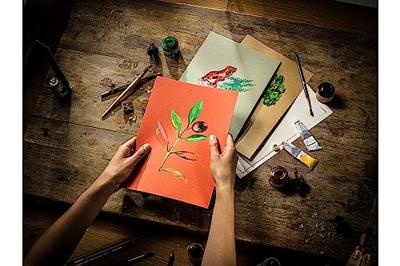 Talens gekleurd tekenpapier, 180 g, ft 21 x 29,7 cm, A4, geassorteerde warme kleuren, blok van 50 vel