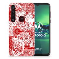 Silicone Back Case Motorola Moto G8 Plus Angel Skull Rood - thumbnail