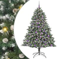 Kunstkerstboom met 300 LED Groen 180 cm PVC en Plastic en Staal - thumbnail
