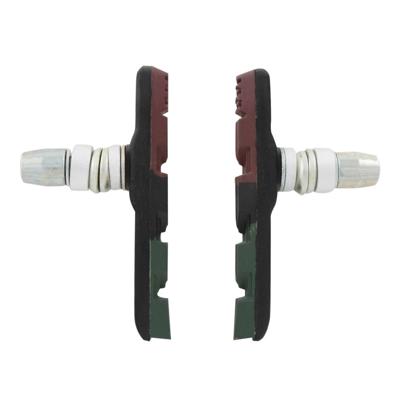Promax Remblokset v-brake met inbus 70mm triple-color (bruin/zwart/groen)
