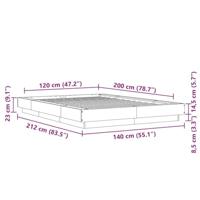Bedframe met LED-verlichting grijs sonoma eiken 120x200 cm - thumbnail