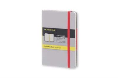 Moleskine LE Notitieboek Contrast Pocket (9x14 cm) Gelinieerd Harde Kaft Astergrijs - Overig (8055002851398)