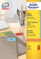 Etiket Avery Zweckform 3448 70x37mm rood 2400stuks - thumbnail