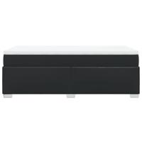 Boxspring met matras kunstleer zwart 80x200 cm - thumbnail