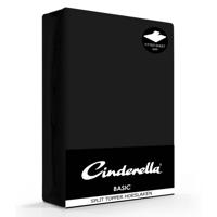Cinderella basic single-split topper katoen 180x210 cm (99) black (tot 15cm) - thumbnail