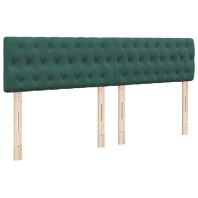 Boxspring met matras fluweel donkergroen 200x200 cm