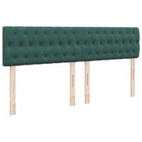 Boxspring met matras fluweel donkergroen 200x200 cm - thumbnail