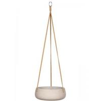 Rough Eco-line hangende bloempot S 24x9 cm Eileen lichtgrijs - thumbnail