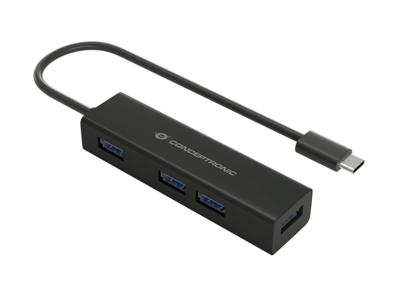 Conceptronic HUBBIES07B interface hub USB 3.2 Gen 1 (3.1 Gen 1) Type-C 5000 Mbit/s Zwart Conceptronic HUBBIES07B interface hub USB 3.2 Gen 1 (3.1 Gen 1) Type-C 5000 Mbit/s Zwart