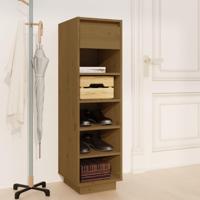 VidaXL Schoenenkast 30x34x105 cm massief grenenhout honingbruin - thumbnail