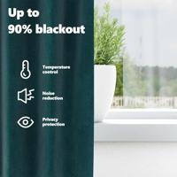 VidaXL Verduisterende gordijnen 2 pcs donkergroen 140 x 245 cm fluweel - thumbnail