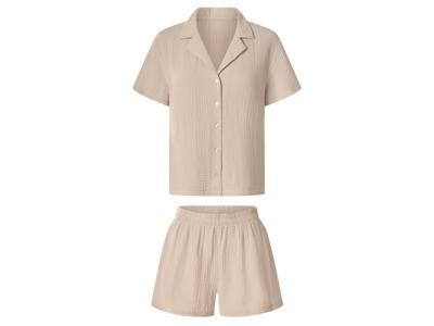 esmara Korte mousseline dames pyjama (Beige, XS (32/34)) esmara Korte mousseline dames pyjama (Beige, XS (32/34))