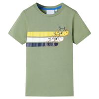 Kindershirt met korte mouwen 92 lichtkakikleurig - thumbnail