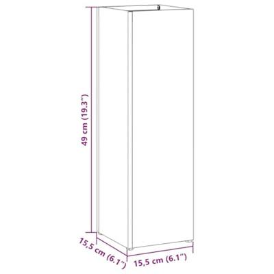 VidaXL Paraplu standaard met opslag roze 15,5 x 15,5 x 49 cm metaal VidaXL Paraplu standaard met opslag roze 15,5 x 15,5 x 49 cm metaal