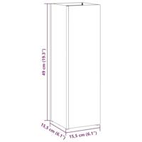 VidaXL Paraplu standaard antraciet 15,5 x 15,5 x 49 cm metaal - thumbnail