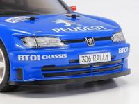 Tamiya 1:10 RC auto Elektro Peugeot 306 Maxi BT-01 2WD Blauw Achterwielaandrijving Gelakt - thumbnail